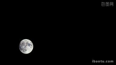 中秋满月亮月球移动延时摄影